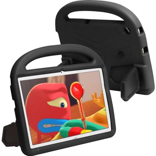 EVA Stand Case for Huawei Mediapad T5 10 10.1'' AGS2-W09/L09/L03/W19 Tablet Cover Shockproof Light Weight Built-in Handle Stand