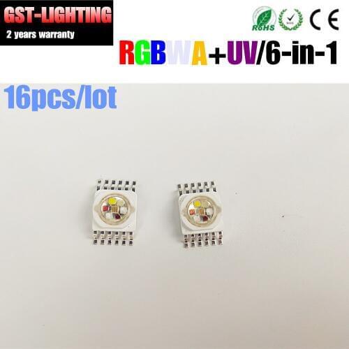 16PCS/LOT 18w RGBWA+UV 6in1 LED lamp chip led stage par led light
