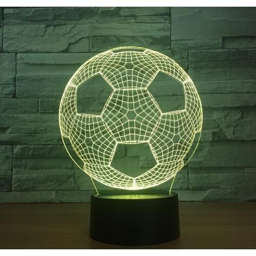 Soccer Robot 3d Small Night Lamp Decorative Lovely 7 color change 3D Lamp Christmas decorations gift for baby room light