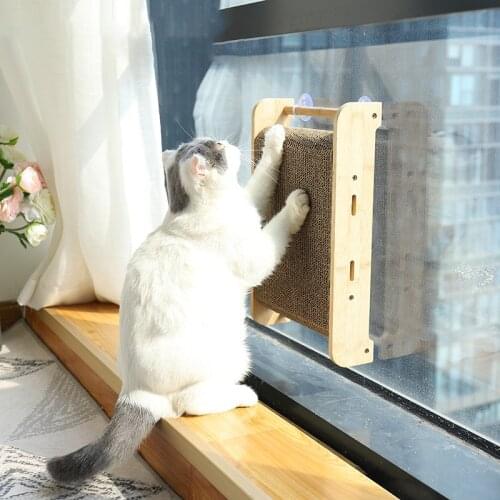 Cat Toy Corrugated Cat Scratcher Toy Cat Litter Suction Cup Fixed Thickened Pet Grinding Claw Supplies D5059