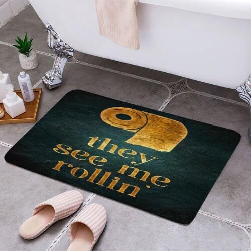 Bathroom toilet 3D Print Doormats Rectangle Non-Slip DoorMat Bedroom Kitchen Entrance Print Door rugs Dropshipping