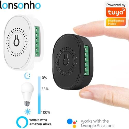 Lonsonho WiFi Smart Dimmer Switch Module Relay Tuya Smart Life App Wireless Remote Control Alexa Google Home Compatible