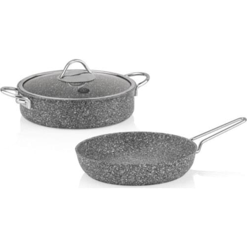 Ultra Classic Granite 2lı Cookware Set (26 Basık-26 Pan) made in turkey