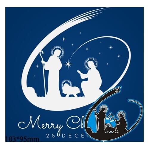 103*95mm CHRISTMAS BLESSINGS New Metal Cutting Dies for decor card DIY Scrapbooking stencil Paper Album template Dies