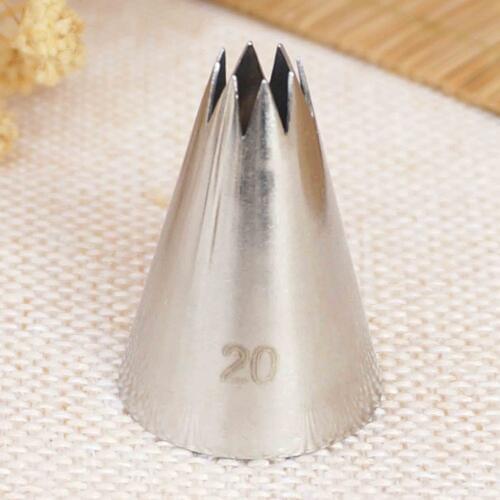 #20 Icing Nozzle Piping Tip Stainless Steel Cake Cream Decorating Tips Icing Piping Pastry Tip Tools Bakeware Small Size