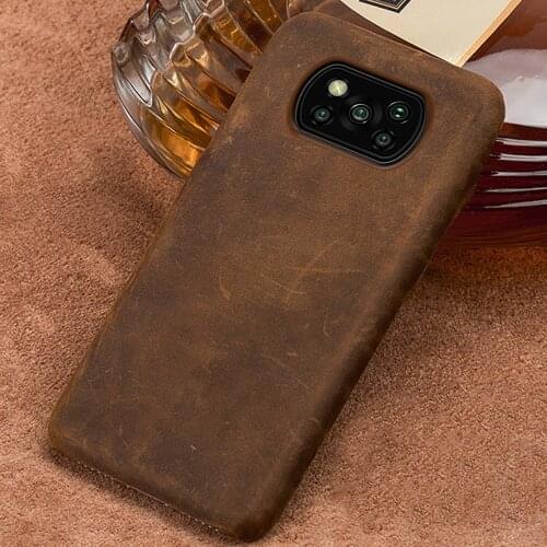 Genuine PULL-UP Leather Case for Poco X3 Pro NFC F3 M3 Mi 11 10 10T Lite 9T Cover For Xiaomi Redmi Note 10 Pro 10s Note 9 8 pro