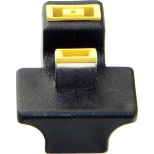 Rectangle Port Male to Female Extension Charger Power Adapter 180 Degree Angled For Lenovo ThinkPad Carbon Laptop