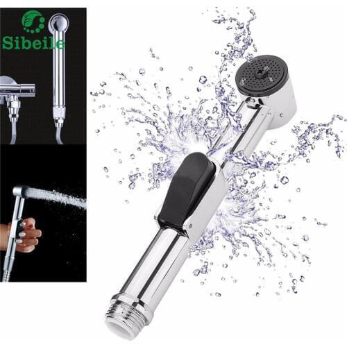 SBLE Chrome ABS Sprayer Handheld Toilet Bidet Shattaf Spray Toilet Bidet Shower Head Kitchen Water Shower Washing Sprinker
