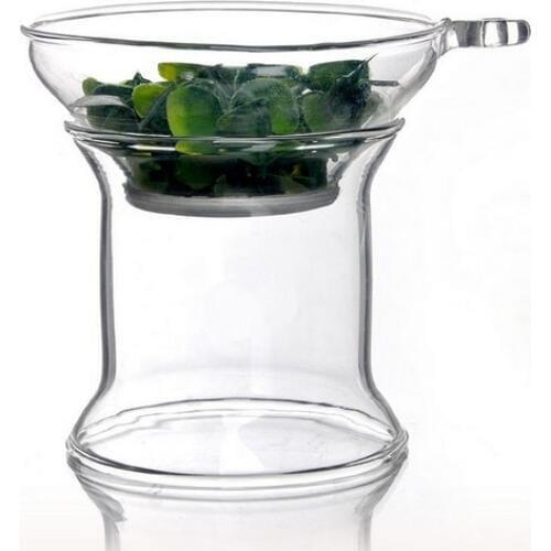 1PC Split type heat-resistant glass Kung Fu tea strainer manual transparent tea filters tea accessories JQ 1075