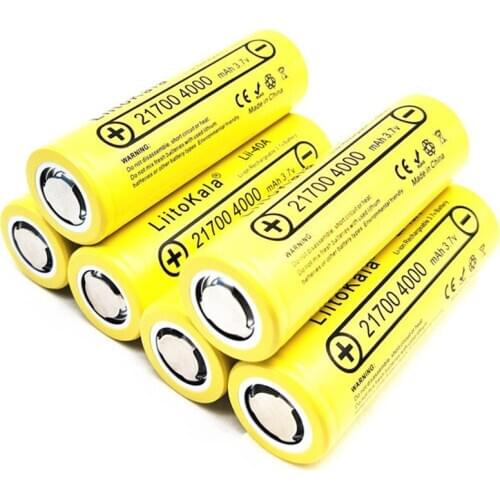 LiitoKala 3.7V 21700 4000mAh Rechargeable Battery Lii-40A Li-ion Battery 14.8W By Electric Bicycle Headlight Tool