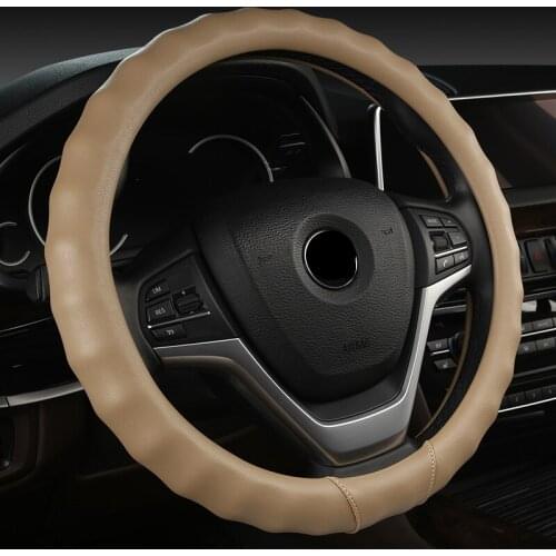 FeKoFeKo 38CM Four Seasons Universal Non-slip Leather Car Steering Wheel Cover For Chevrolet Lacetti Daewoo Gentra