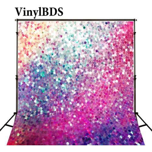 VinylBDS Cartoon Bling Bling Sequins Background for Kids Colorful Pebbles Newborn Backdrop Abstract Backdrops for Photo Studio