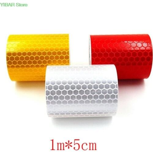 Waterproof Pure Color Reflect Light Safety Security Caution Reflective Tape Warning Tape Sticker Self Adhesive Tape 5x100cm