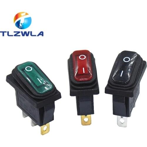 1pcs KCD3 On Off 15A 20A 125V 250V AC Heavy Duty DPST Sealed Waterproof Auto Boat Marine Toggle Rocker Switch with 3pins