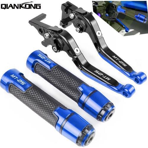05-06 MT25 LOGO Motorcycle Accessories Brake Handle CNC Adjustable Brake Clutch Lever Handbar Ends For Yamaha MT-25 2005-2006