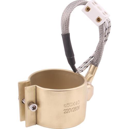 220V 280W 50 x 40mm Brass Nozzle Belt Heating elements for Injection Molding Machine
