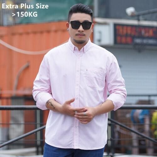 8XL Long Sleeve Shirt Men Formal Regular Fit Business Male Plus Size 9XL 10XL Loose 7XL Oversized Fashion Casual Office Blouse