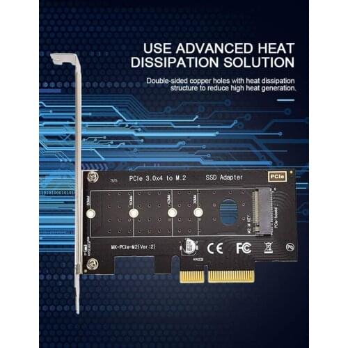 M.2 PCI-E Adapter M.2 NVME To PCI-E3.0 X4 Expansion Card For Windows 7/8/ 10/ Linux