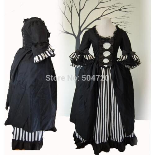 Tailored! stripe Vintage costumes 18th Duchess Retro medieval Renaissance Reenactment Theatre Civil war Victorian dress HL-410