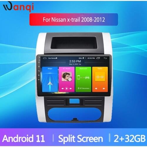 Wanqi Car Radio Multimedia Video Player GPS Navigation Android 10 For Nissan X-Trail 2008 2009 2010 2012 T32 T31 Qashqai NO DVD