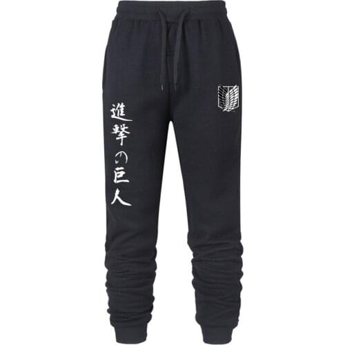 Mens pants Attack on Titan Print Fashion Casaul Joggers Trousers Oversize Sweatpants Fitness Workout Running Sporting Clothing
