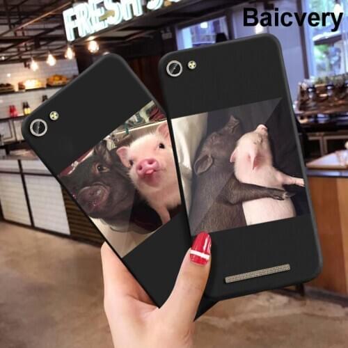 Pig Couples TPU Bumper Cover for BQS-5032 Element Phone Back Capa TPU Soft Case for BQ Element 5032 BQ5032 bq 5032