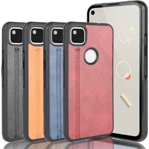 For Google Pixel 4a Case Suture Soft Edge PU Leather Hard Phone Cover For Google Pixel 3 3A 4 XL 4A 3XL 4XL 3aXL Pixel3 XL case
