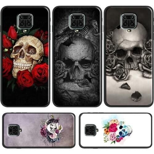 Flower Skull Case For Xiaomi Redmi Note 8T 9S 7 8 9 Pro Cover For Redmi K30 Ultra 9 9C 9A 8 8A 7A 10X