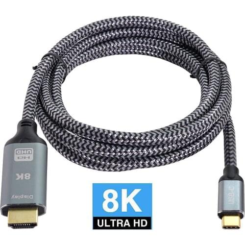 CY USB4 USB-C Type-C Source to HDMI 2.0 Display 8K UHD 4K DP to HDMI Male Monitor Cable Connector 1.8m 6ft