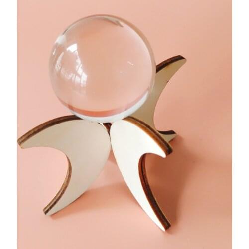 Home Decorations Wooden Display Stand Base Perfect for Round Objects Stone Crystal Ball Support Sturdy Base Simple Geomertry