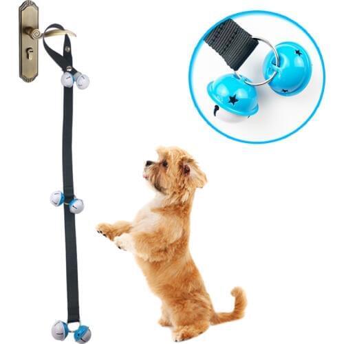 Dog doorbells for dog training adjustable pets cats door bell puppy housebreaking clicker door bell training tool