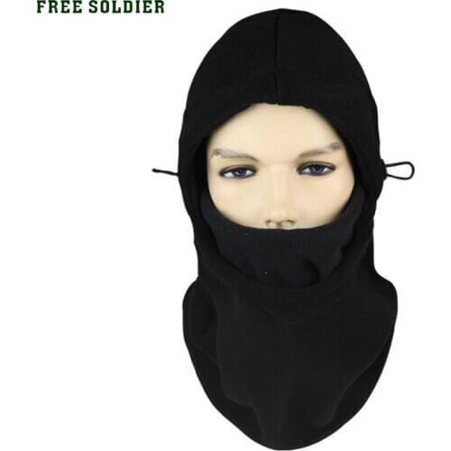 FREE SOLDIER Outdoor double layer fleece hat thermal pocket ride hat fleece scarf thickening cap wigs