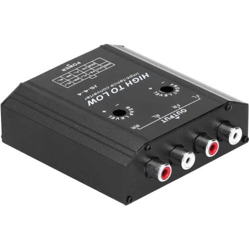 Interior Mouldings araba aksesuar 12V 4 Channel Audio Impedance Converter High to Low Line Car Stereo Radio Speaker New