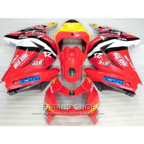 For Kawasaki Ninja ZX250r 08 /14 Fairing kit ( red + sticker ) 250r 2008 - 2014 Injection mold Fairings S98