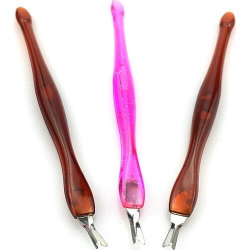 2Pcs Stainless Steel Cuticle Pusher Nail Art Fork Manicure Tool For Dead Skin Treatment Nipper Pusher Trimmer Cuticle Remover