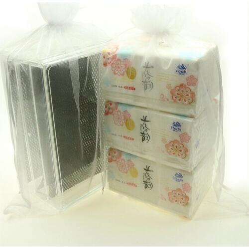 New Fashion Birthday Gift Bag 100pcs/lot 25*35 White Gift Packaging Bags Saquinhos De Tule Large Drawstring Pouches