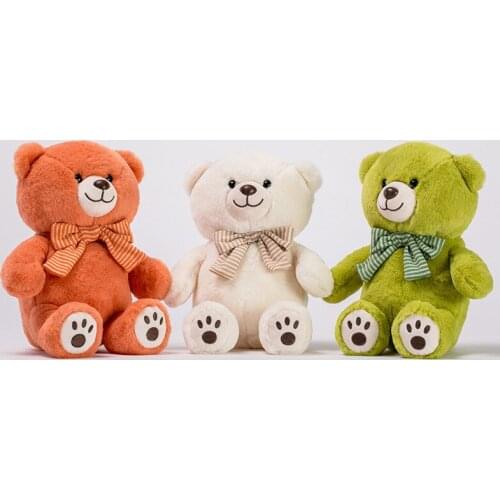 Plush teddy bear doll Scarf Bear Doll custom made baby bear doll for childrens birthday free shipping