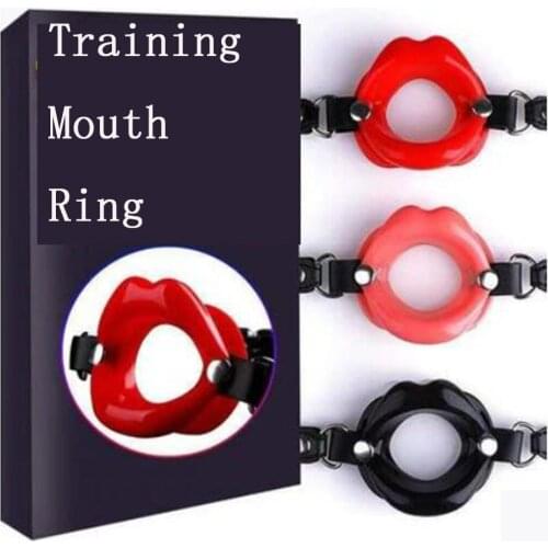 Sex Toys Sex Slave Silicone Lips Without Glue Bondage Gear Open Mouth Gag Oral Fetish Bdsm Bondage Restraints Erotic Toy