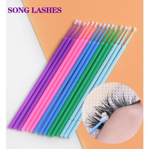 100PCS/Lot Disposable Eyelash Brushes Swab Microbrushes Eyelash Extension Tools Individual For Eyelash Extension Tools