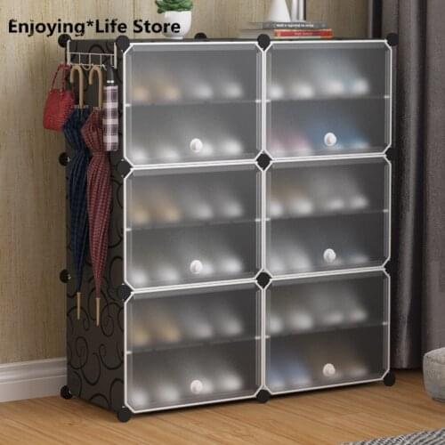 Shoe Cabinet Home Door Shoe Storage Cabinet Plastic Assembly Large Capacity Simple Shoe Rack