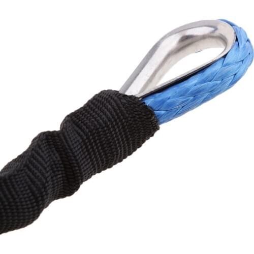 6.35cm(1/4') x15.25m(50') Synthetic Winch Line Cable Rope 4000LB with Sheath