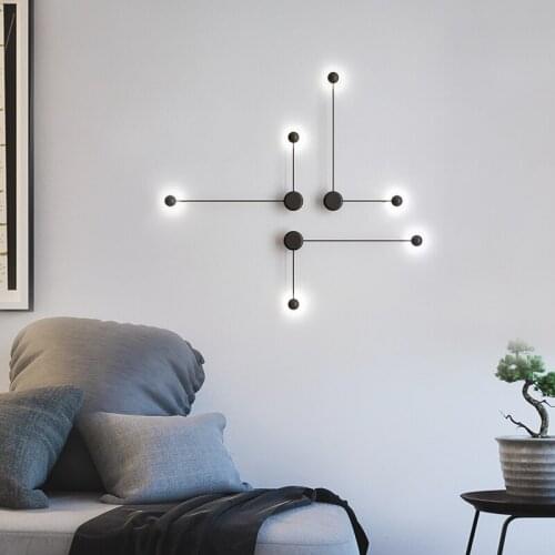 Modern Chandelier For Home Living Room Bedroom Bedside Cafe Wall Lamp Nordic White/Black Personality Decor Ceiling Light Fixture