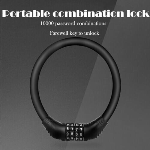 Bicycle 4-digit combination lock combination effective anti-theft lock motorcycle electric car safety lock bicycle accessories