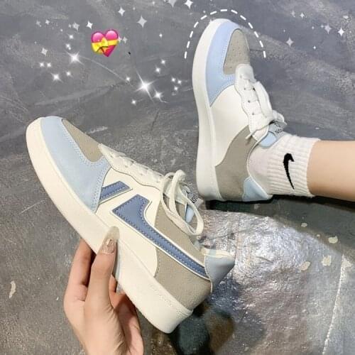 Macaron Sea Salt Blue Mesh Red Sneakers Womens Ins Fashionable All-Matching Korean Casual Shoes White Shoes