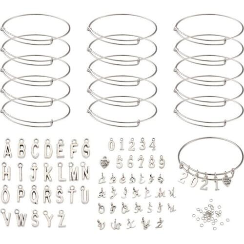 1 Set Alloy Pendants Stainless Steel Bangles Brass Jump Rings for Jewelry Making DIY Bangle Accessories Finding