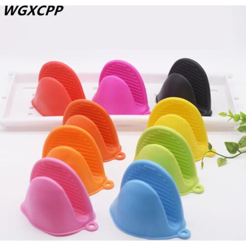 1pc Thicken Silicone Baking Oven Mitts Microwave Oven Glove Insulation Non Stick Anti-slip Grips Bowl Pot Clips Kitchen Gadgets