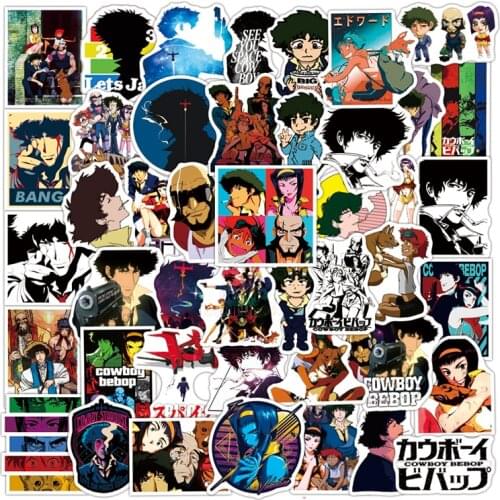 10/30/50Pcs Cowboy Bebop Vintage Decorative Stickers For Motorcycle Skateboard Bike Suitcase Laptop Phone Album Refrigerator Toy