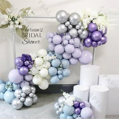 137Pcs Romantic Wedding DIY Balloons Set Garland Arch Kit Maca Baby Purple Baloon Party Decoration Birthday Anniversary Gifts