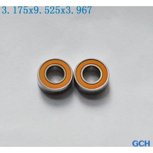 2PCS 3.175X9.525X3.967mm SR2 2OS CB SRL ABEC7 Stainless Steel Hybrid Ceramic Fishing Reel Bearings By GCH