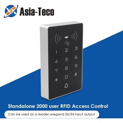 2000 user Rfid Access Control Keypad With WG 26/34 Door Access Control System Stand alone 125KHZ Proximity Card digital panel